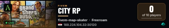 CITY RP live status badge