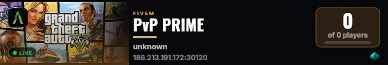 PvP PRIME live status badge