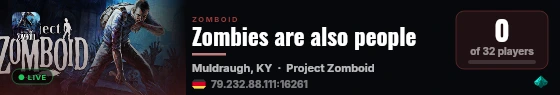 Zombies are also people live status badge