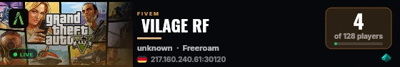  VILAGE RF live status badge