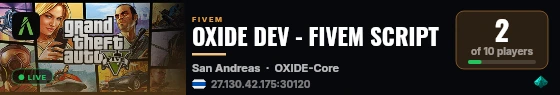 OXIDE DEV - FIVEM SCRIPT live status badge