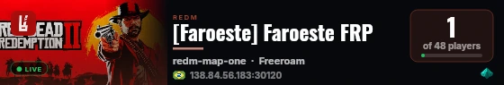 [Faroeste] Faroeste FRP live status badge