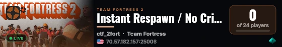 Instant Respawn / No Crits | chse.dev/gs live status badge