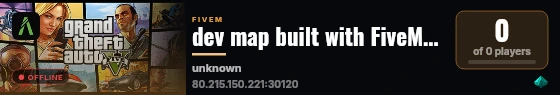 dev map built with FiveM Basic Server! live status badge