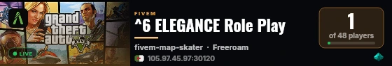  ELEGANCE Role Play live status badge