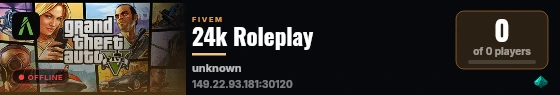 24k Roleplay live status badge
