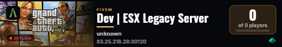 Dev | ESX Legacy Server live status badge
