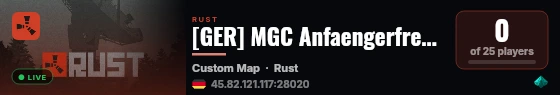[GER] MGC Anfaengerfreundlich - TESTSERVER live status badge