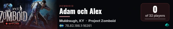 Adam och Alex live status badge