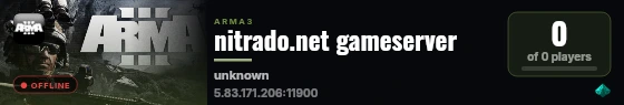 nitrado.net gameserver live status badge