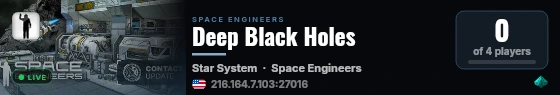 Deep Black Holes live status badge