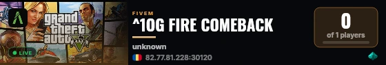 ^1OG FIRE COMEBACK live status badge