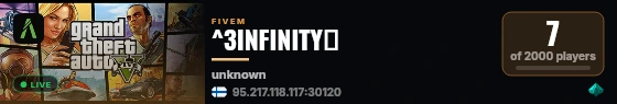 ^3INFINITY⚡ live status badge