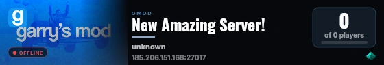 New Amazing Server! live status badge