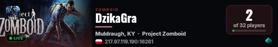 DzikaGra live status badge