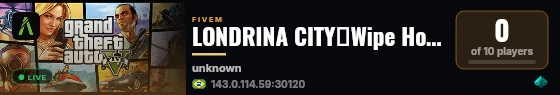 LONDRINA CITY⌠Wipe Hoje⌡ live status badge