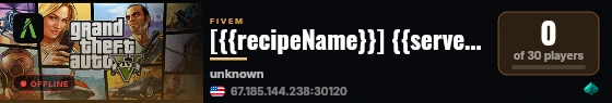 [{{recipeName}}] {{serverName}} live status badge
