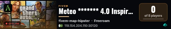 Meteo ******* 4.0 Inspired Server live status badge