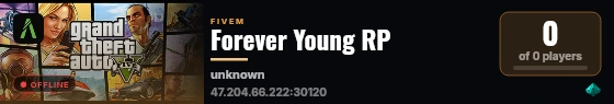 Forever Young RP live status badge