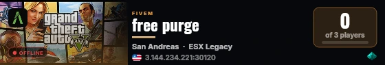 free purge live status badge