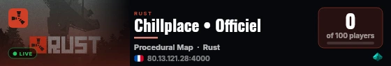 Chillplace • Officiel live status badge