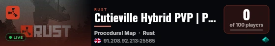 Cutieville Hybrid PVP | PVE 3X live status badge