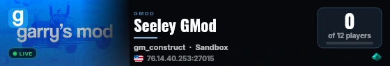 Seeley GMod live status badge