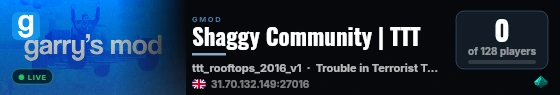 Shaggy Community | TTT live status badge