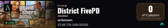 District FivePD live status badge
