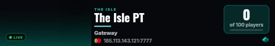 The Isle PT live status badge