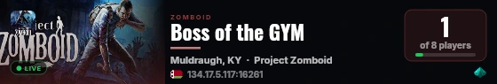 Boss of the GYM live status badge