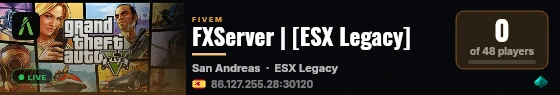 FXServer | [ESX Legacy] live status badge