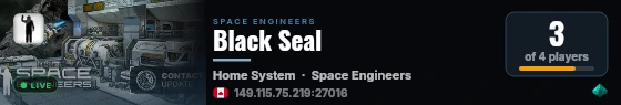 Black Seal live status badge