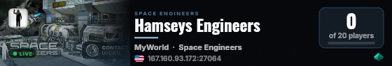 Hamseys Engineers live status badge