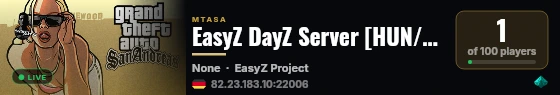 EasyZ DayZ Server [HUN/ENG] live status badge