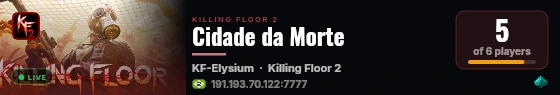 Cidade da Morte live status badge