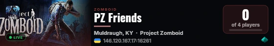 PZ Friends live status badge
