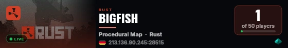 BIGFISH live status badge