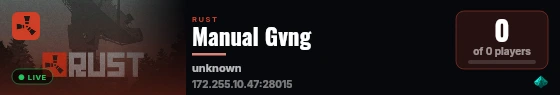 Manual Gvng live status badge