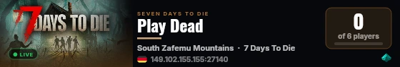 Play Dead live status badge