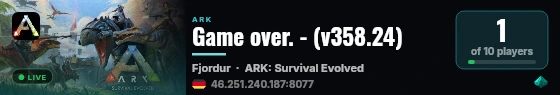 Game over. - (v358.24) live status badge
