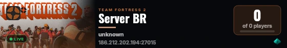 Server BR live status badge