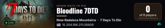 Bloodline 7DTD live status badge