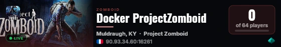 Docker ProjectZomboid live status badge