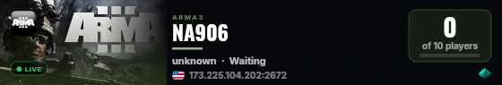 NA906 live status badge