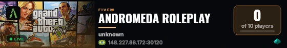 ANDROMEDA RP live status badge