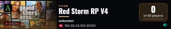 Red Storm RP V4 live status badge