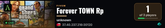 Forever TOWN Rp live status badge