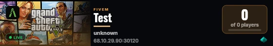 Test live status badge