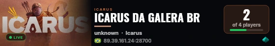 ICARUS DA GALERA BR live status badge